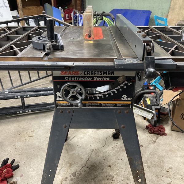 Craftsmen Sears 3 HP Contractor Series Table Saw for Sale in Edgewood