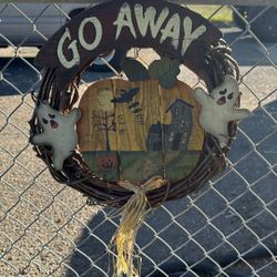 Go away Hanging Sign