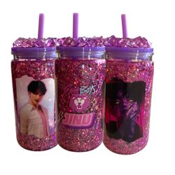 Saja Boys Jinu Purple Iridescent Snowglobe Acrylic 16oz