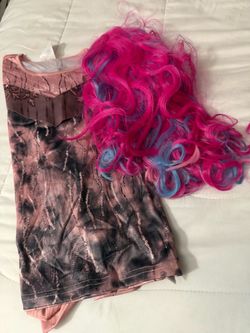 Black Lace and Pink Satin costume