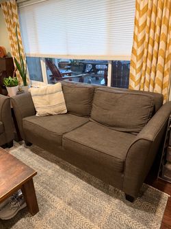 Gray sleeper couch