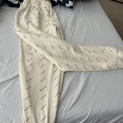 Cream Champion Jogger Pant, XL