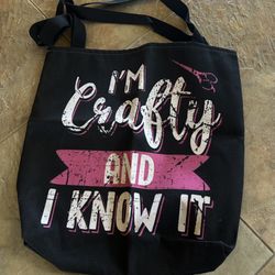 New canvas tote. I’m crafty and I know it 