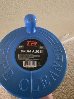 TR Industrial Drum Auger, 1/4in x 25ft