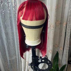 Red Human Hair Lace Wig