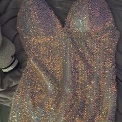 Fashion Nova Pink Sequin Mini Dress