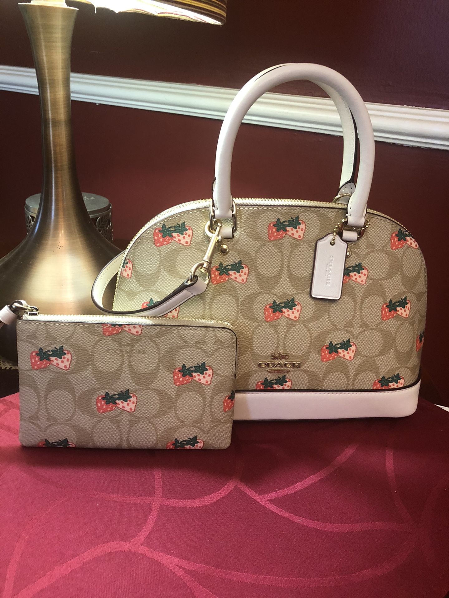 New Authentic Coach purse and wristlet