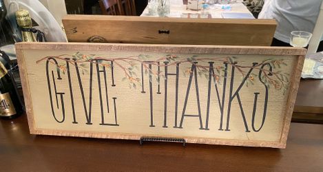 GIVE THANKS Wooden Decor