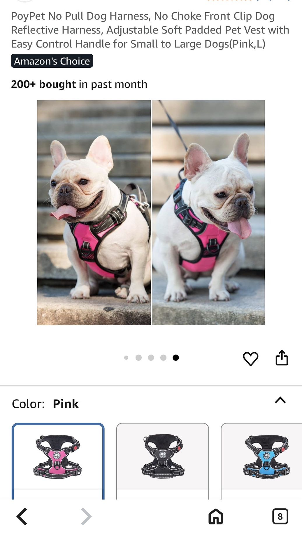 Size Large Dog Harness It’s New Pink