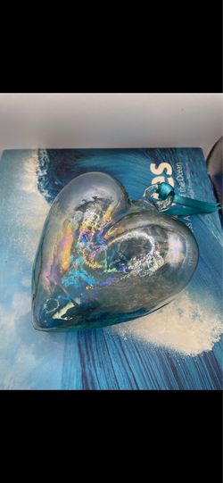 Hand made glass blown heart