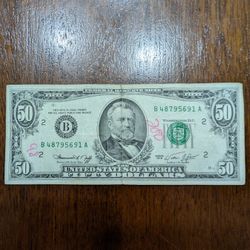 50 Dollar Bill Circulated Series 1974