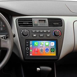 QLED Radio for Honda Accord 1 1 2000 2001 2002 Upgrade,Touch Screen Stereo Replacement,Wireless carplay Android auto,Free Camera
