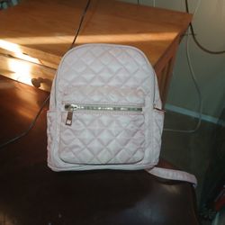 Pink backpack Purse And Mini Change Bag