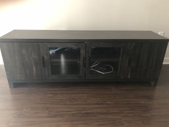 Threshold weathered cheap pine tv stand