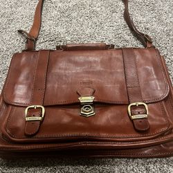 I Medici Italian Leather Satchel/Bagel