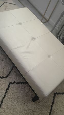 Cream tufted coffee table