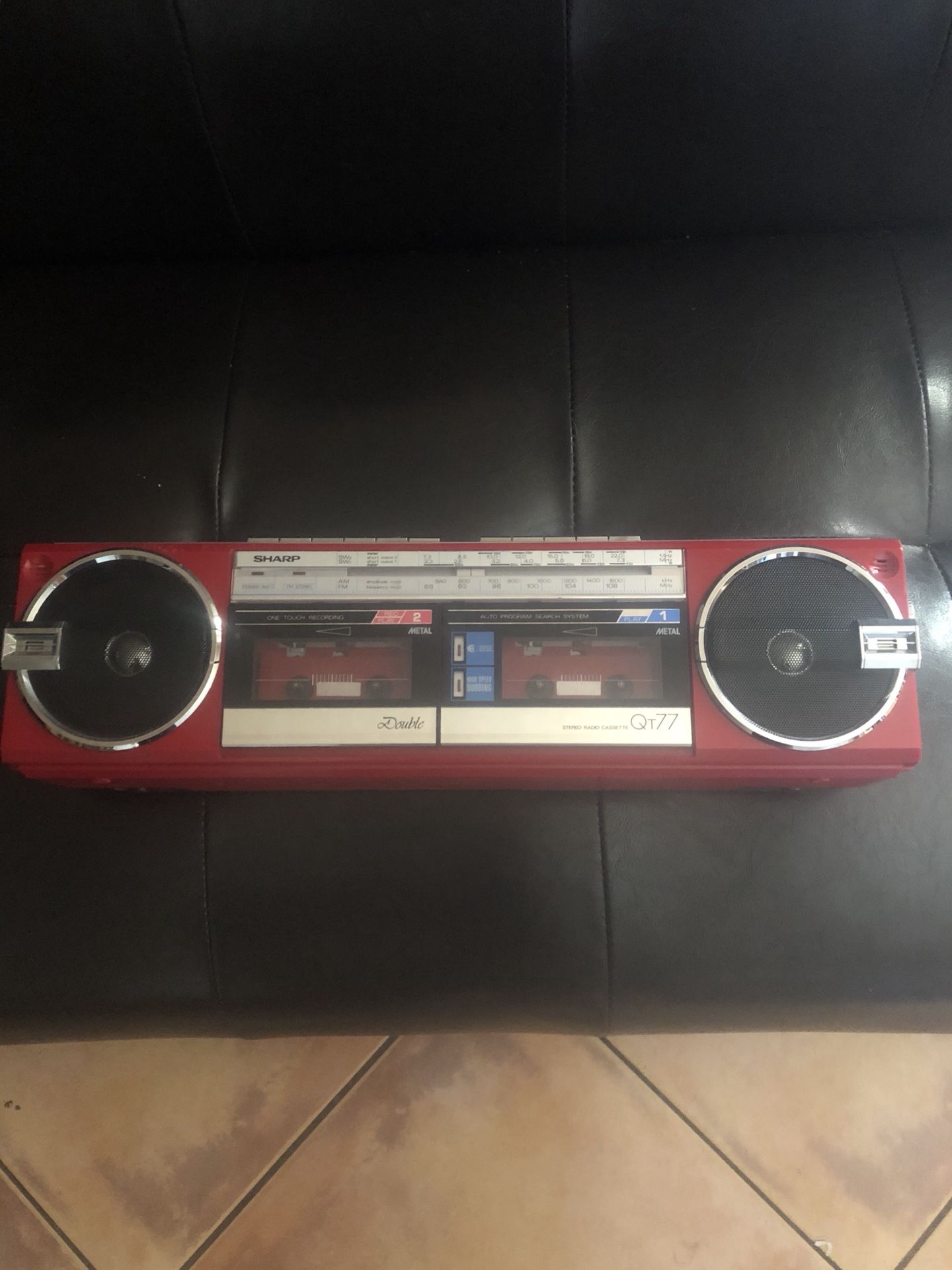 Sharp Double Stereo Radio Cassette QT77 Boom Boc