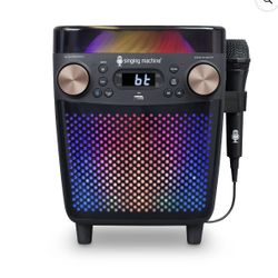 Singing Machine Portable Bluetooth® system + Light Show, SML693BK, Black