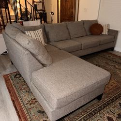 Jerome’s Large L-Shaped Sectional Sofa with Chaise – $399 