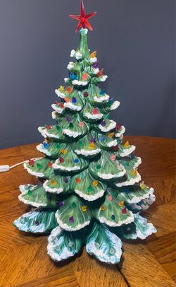 Large Ceramic Light-Up Christmas Tree