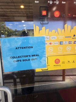 Mc Donald's Colletor Cup All 6 Asking 200