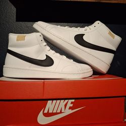 NIKE COURT ROYALE 2 MID
 " WHITE BLACK WHITE ONYX"

