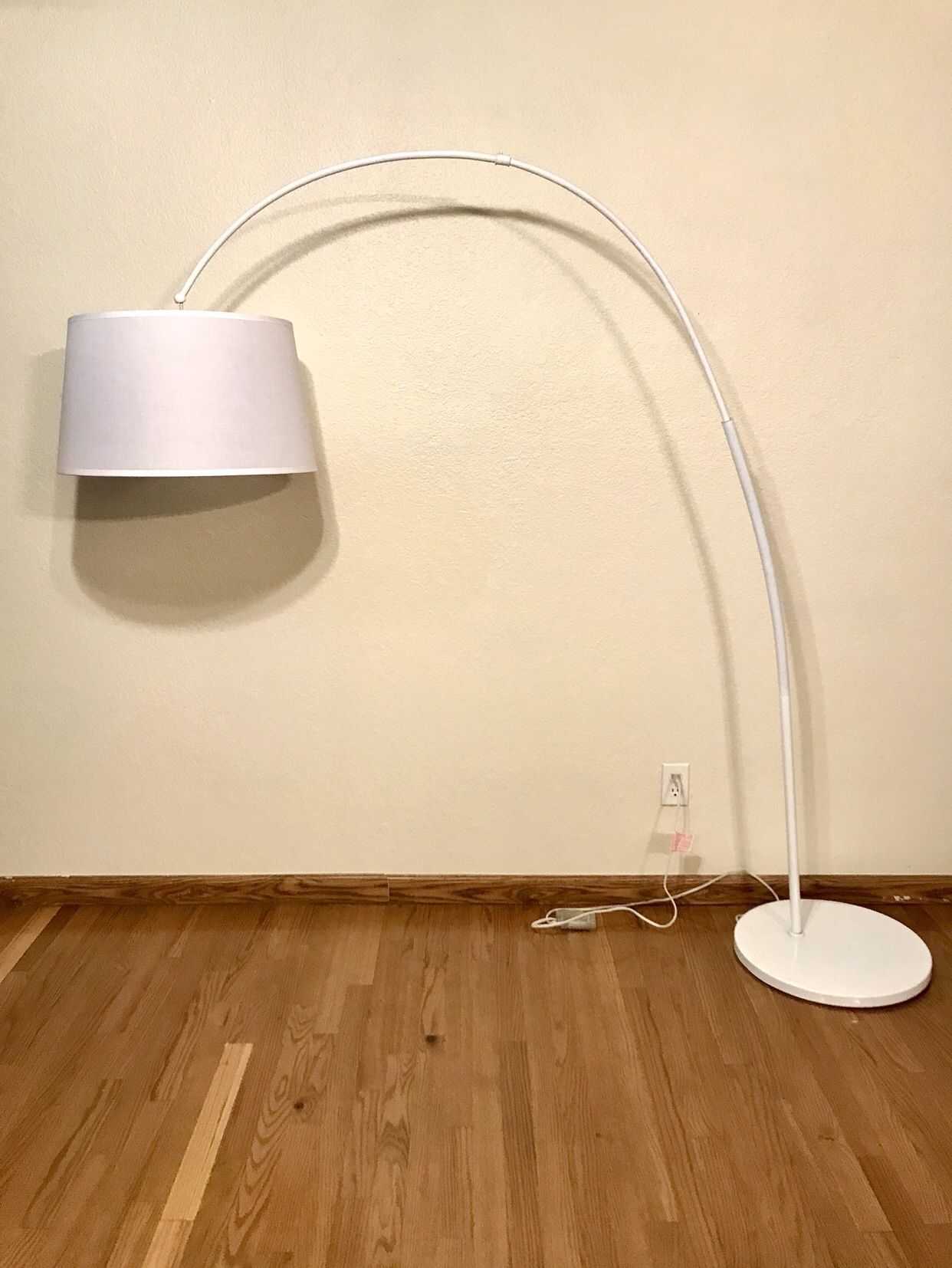 White Overarching Floor Lamp