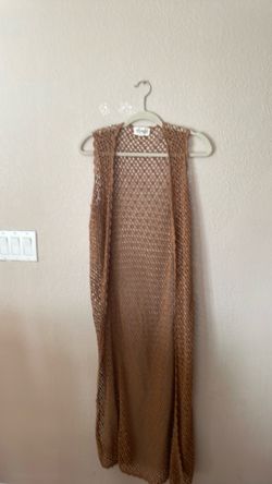 Women’s light brown Crochet Duster