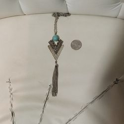 Sterling Silver Turquoise Necklace.