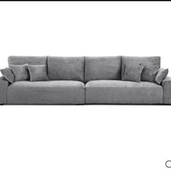 SOKA Home The Empress Grey Sofa with Ottoman