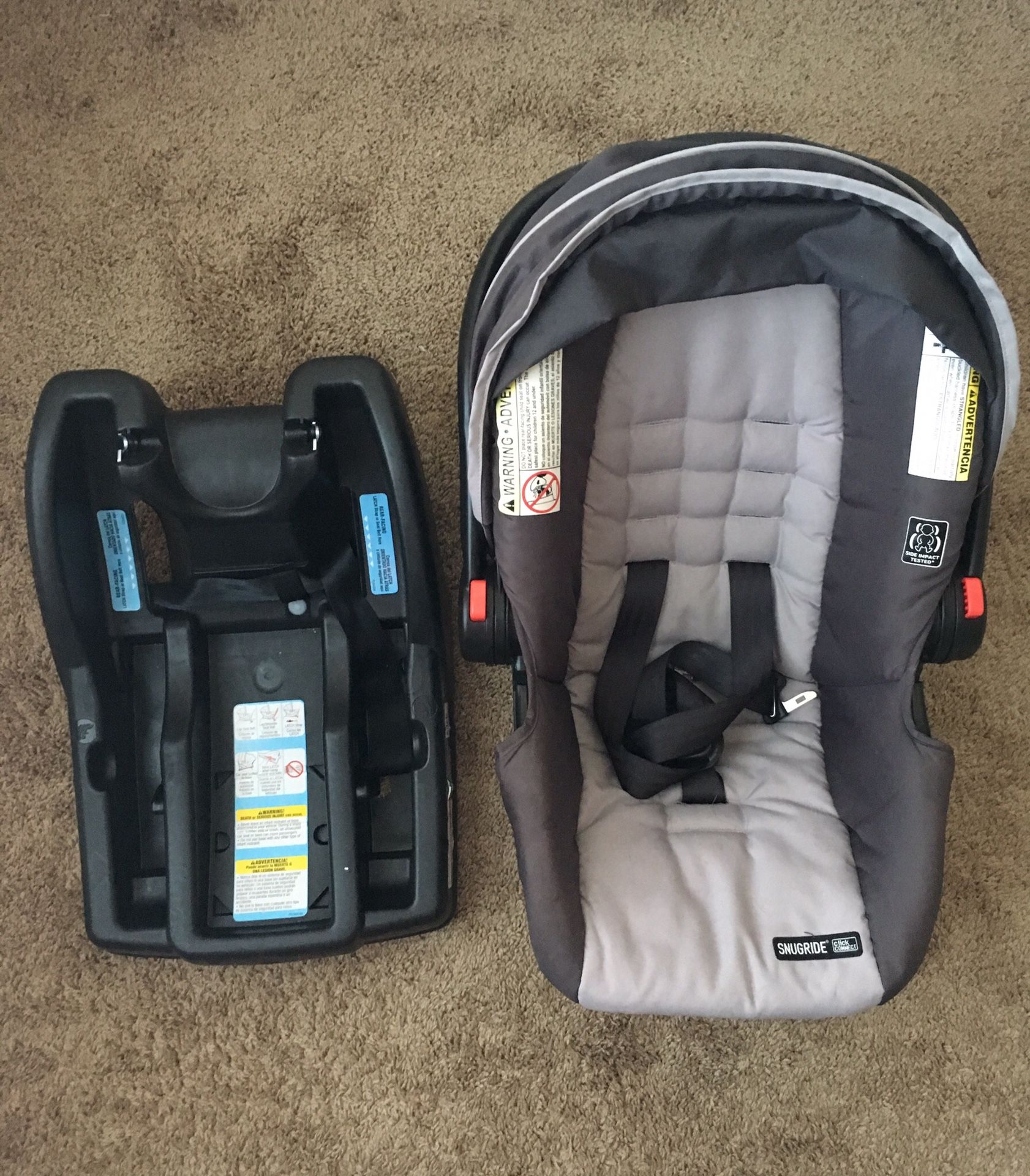 Car seat: $20, Bath tub: $15, Walker: free