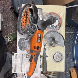 Ridged 7” Angle Grinder With $75 Diamond Blade