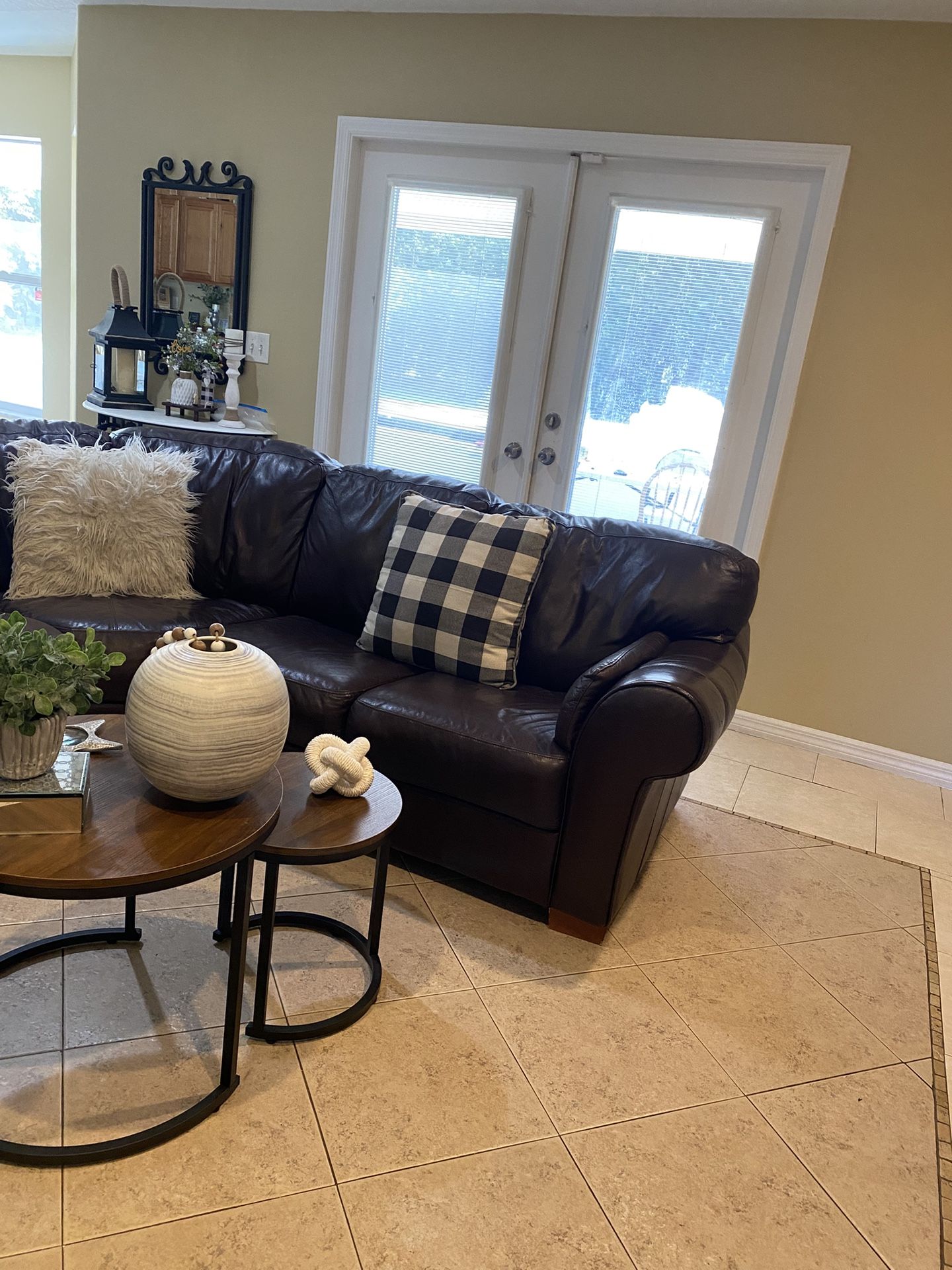 L-Shaped Sectional With Lounge Chair Attached,