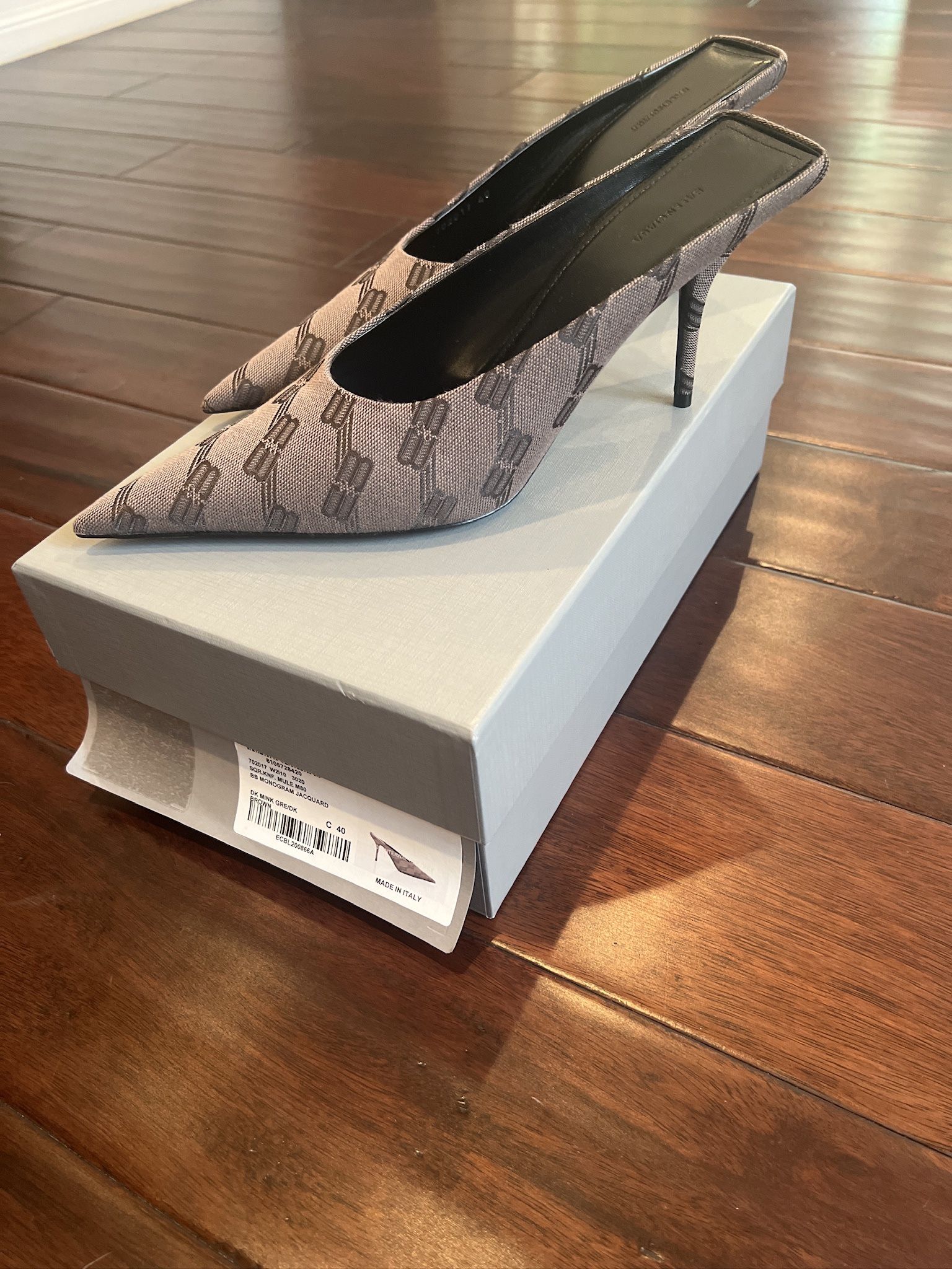 Balenciaga Gucci BB Monogram Jacquard Heels