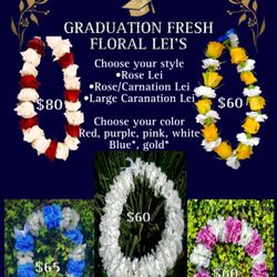 Graduation Fresh Floral Lei’s