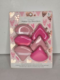 Precision Beauty Ultimate Make Up Blenders 6 Pack Pink Variety Shapes NIP