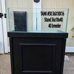 40 breeder size reef ready Fish Tank 36x18x16