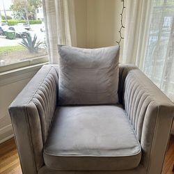 Velvet Armchair For Sale