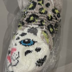 Womens leopard Non Slip Socks