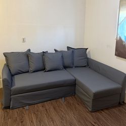 HOLMSUND Sleeper sectional, 3-seat, Borgunda dark gray