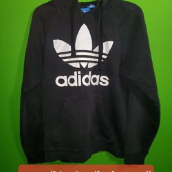 adidas hoodie size small color black USED