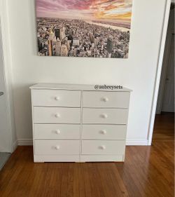 White 8 drawer dresser