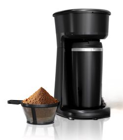 Single Serve Coffee Maker, with 14 oz Thermal Travel Mug