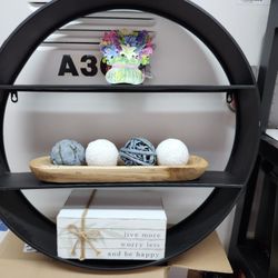 Black Circular Shelves For Minitures