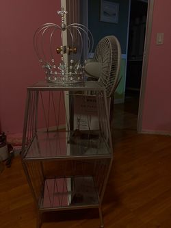 Silver night stand & Crown