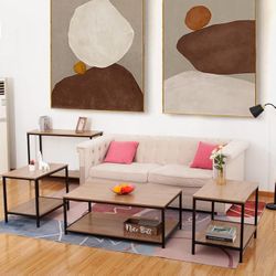 Coral Flower Side Table - Set of 2
