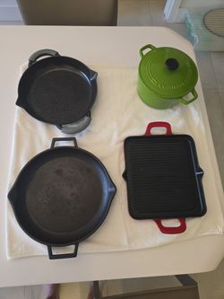 Cast Iron skillets and cook pot