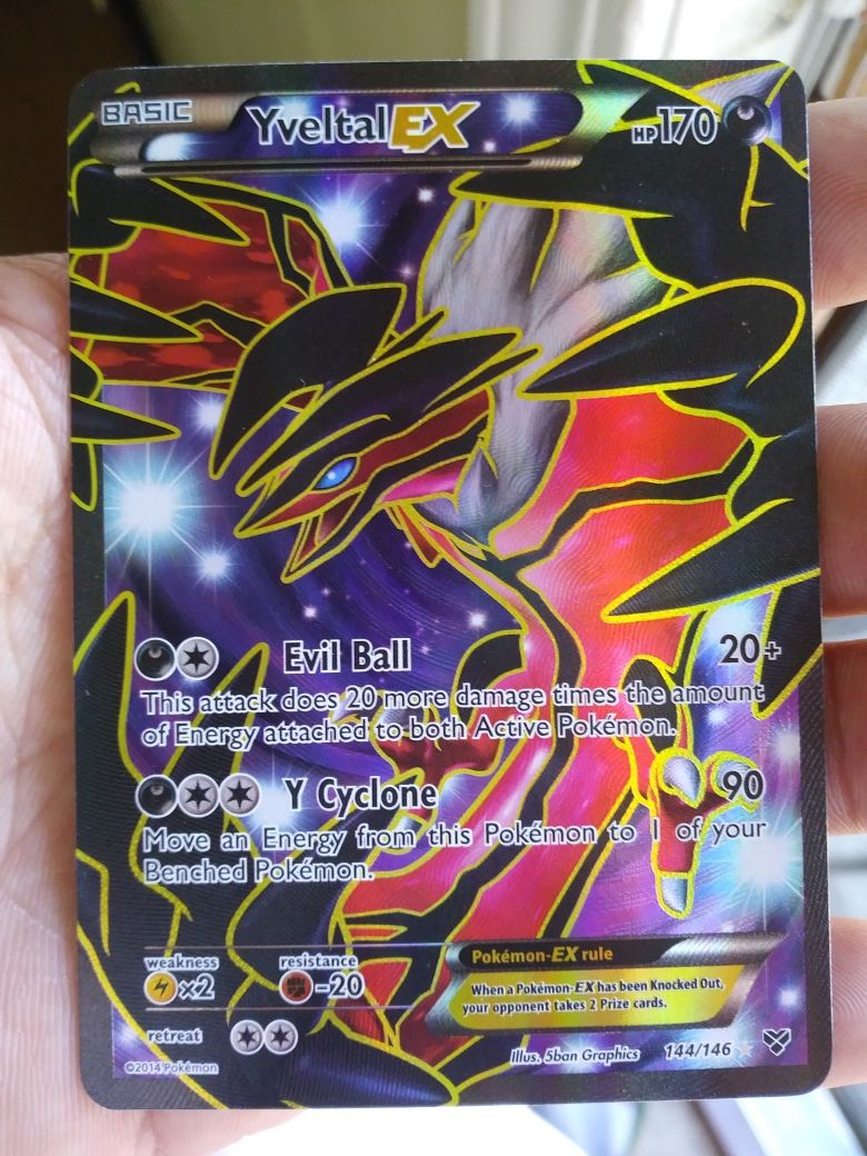 POKEMON YVELTAL EX FULL ART HOLO NEAR MINT!!!