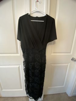 Black Maxi Dress With Floral Lace 