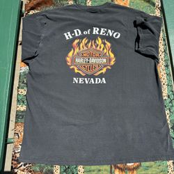 Vintage Harley Davidson Reno Nevada Flames t-shirt